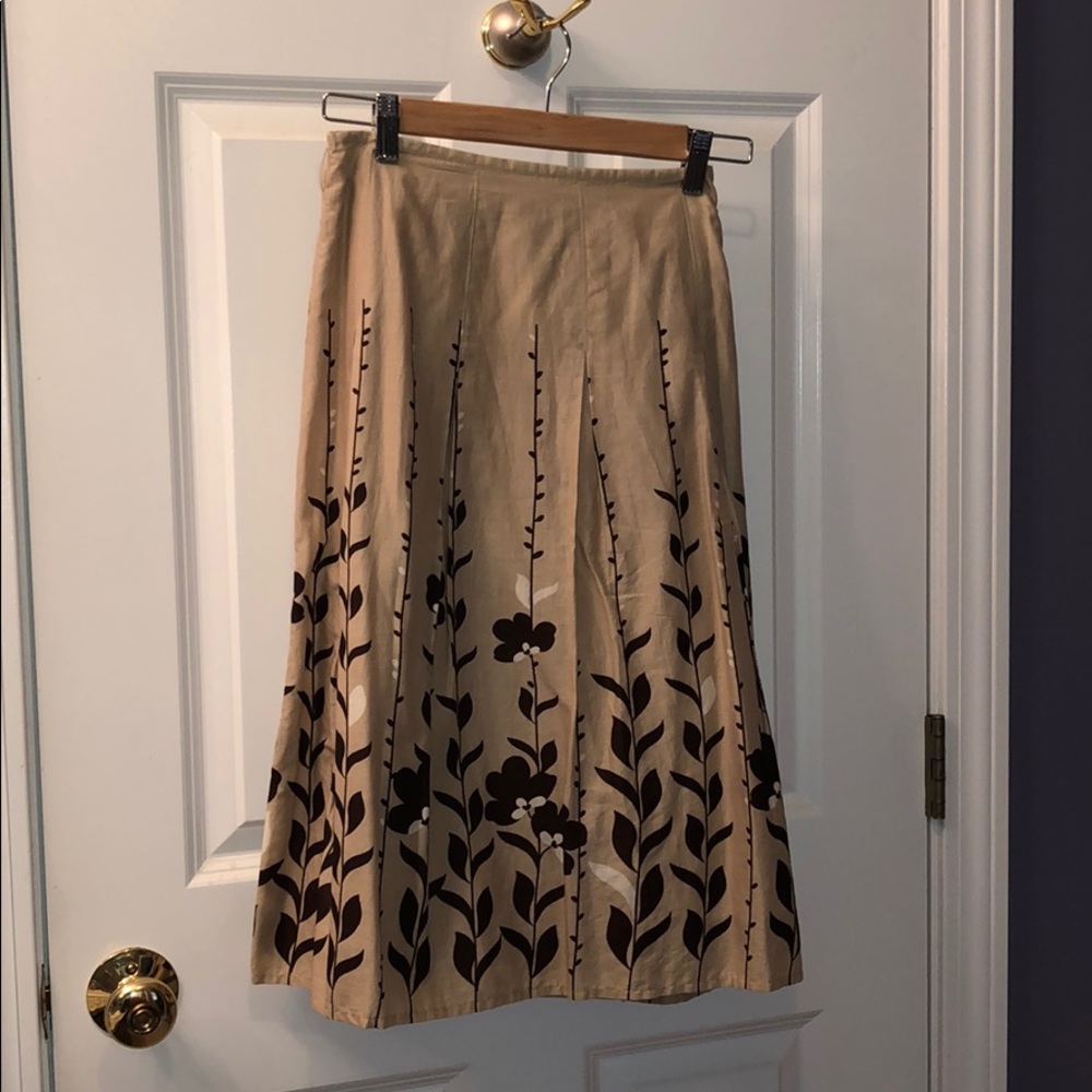 100% cotton, floral skirt.